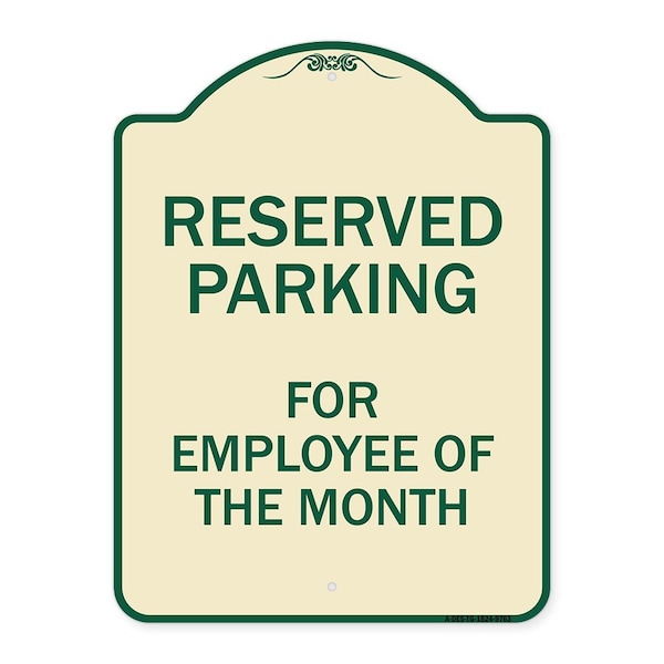 Signmission Designer Series-Reserved Parking For Employee Of The Month, 24" x 18", TG-1824-9763 A-DES-TG-1824-9763 - main